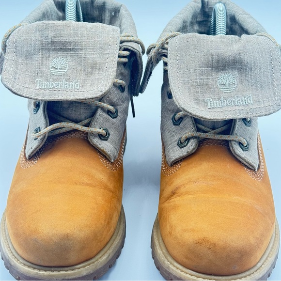 COPY - Timberland earthkeepers wheat leather and tan canvas fold down woman’s b… - Picture 4 of 12